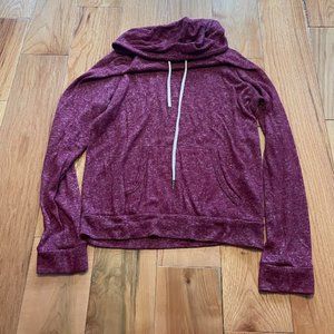Ambiance Apparel Maroon lightweight hoodie sweatshirt: Size M